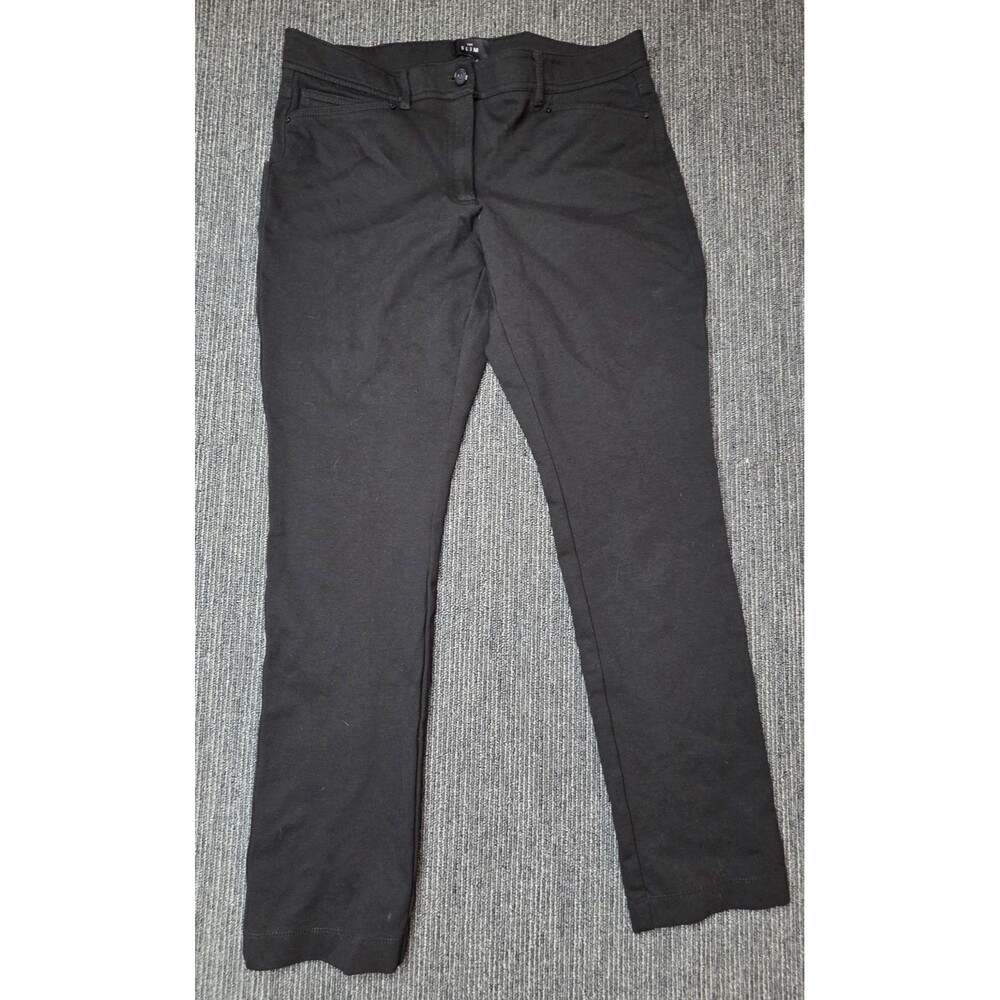 White House Black Market Slim Ankle Pants Size 12 Black Office Neutral Classic